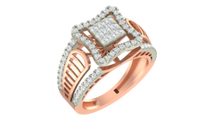 18K Gold & Diamond Ring For Women KRA10011