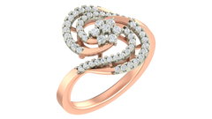 18K Gold & Diamond Ring For Women KRA10481