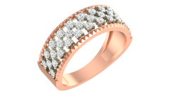 18K Gold & Diamond Band Ring For Women KRA10482
