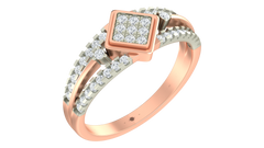 18K Gold & Diamond Engagement Ring For Women KRA10487