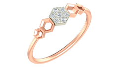 18K Gold & Diamond Ring For Women KRA10635