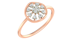 18K Gold & Diamond Ring For Women KRA10540