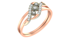 18K Gold & Diamond Ring For Women KRA10546