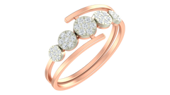 18K Gold & Diamond Ring For Women KRA10547