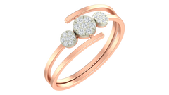 18K Gold & Diamond Ring For Women KRA10548