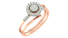18K Gold & Diamond Ring For Women KRA10550