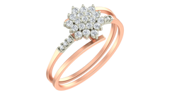 18K Gold & Diamond Engagement Ring For Women KRA10551