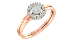 18K Gold & Diamond Ring For Women KRA10554