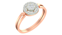 18K Gold & Diamond Ring For Women KRA10555