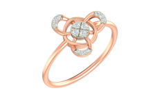 18K Gold & Diamond Ring For Women KRA10572