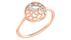 18K Gold & Diamond Dailywear Ring For Women KRA10573