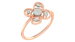 18K Gold & Diamond Dailywear Ring For Women KRA10575