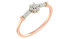 18K Gold & Diamond Dailywear Ring For Women KRA10580