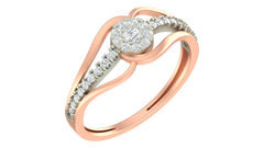 18K Gold & Diamond Engagement Ring For Women KRA10597