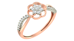 18K Gold & Diamond Ring For Women KRA10599