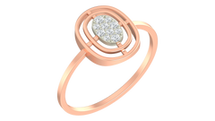 18K Gold & Diamond Ring For Women KRA10611