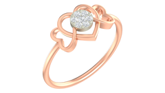 18K Gold & Diamond Ring For Women KRA10613