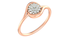 18K Gold & Diamond Ring For Women KRA10614