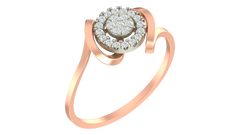 18K Gold & Diamond Ring For Women KRA10620