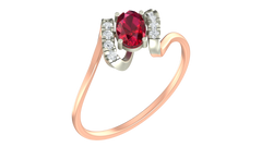 18K Gold & Diamond Gemstone Ring For Women KRA10621