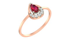 18K Gold & Diamond Gemstone Ring For Women KRA10630