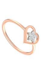 18K Gold & Diamond Ring For Women KRA10633