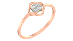 18K Gold & Diamond Dailywear Ring For Women KRA10635