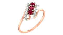 18K Gold & Diamond Gemstone Ring For Women KRA10636