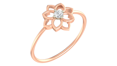 18K Gold & Diamond Solitaire Ring For Women KRA10817