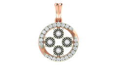 18K Gold & Diamond Floral PENDANT SET KRA40009P