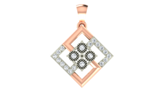 18K Gold & Diamond Floral PENDANT SET KRA40011P