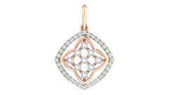 18K Gold & Diamond Floral Pendant Set KRA40018P