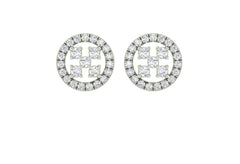White Gold & Diamond Women Engagement Earring KRA40037E