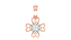 18K Gold & Diamond Floral Pendent Set KRA40083P