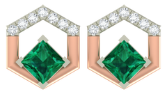 18K Gold & Diamond Women Gemstone Earring KRA40085E