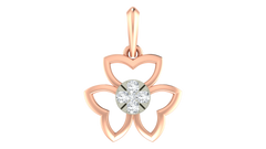 18K Gold & Diamond Floral Pendant Set KRA40137P