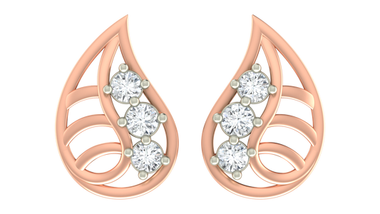 18K Gold & Diamond Women Stud Earring KRA40142E