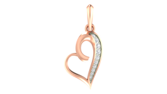 18K Gold & Diamond Heart Pendant Set KRA40144P