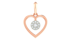 18K Gold & Diamond Heart Pendant Set KRA40159P