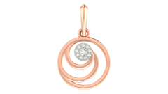 Gold & Diamond Swirl Pendant Set KRC40569