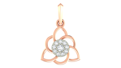 18K Gold & Diamond Floral Pendant Set KRA40166P