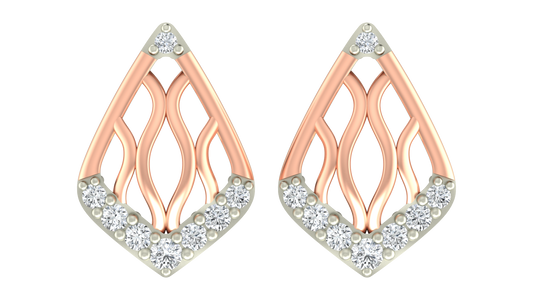 18K Gold & Diamond Women Stud Earring KRA40168E