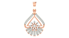18K Gold & Diamond Floral Pendant Set KRA40169P