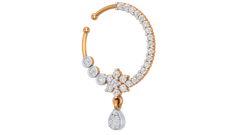 18K Gold & Diamond Nose Ring KRC80311