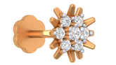 18K Gold & Diamond Stud Nose Pin KRC80198