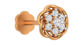 18K Gold & Diamond Stud Nose Pin KRC80199