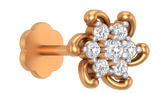 18K Gold & Diamond Stud Nose Pin KRA50008