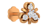 18K Gold & Diamond Stud Nose Pin KRC80154