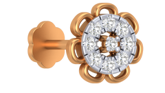 18K Gold & Diamond Stud Nose Pin KRA50013