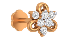 18K Gold & Diamond Nose Pin KRA50016